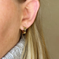 X clicker hoop earrings