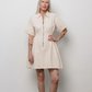 Utility dress, oatmilk