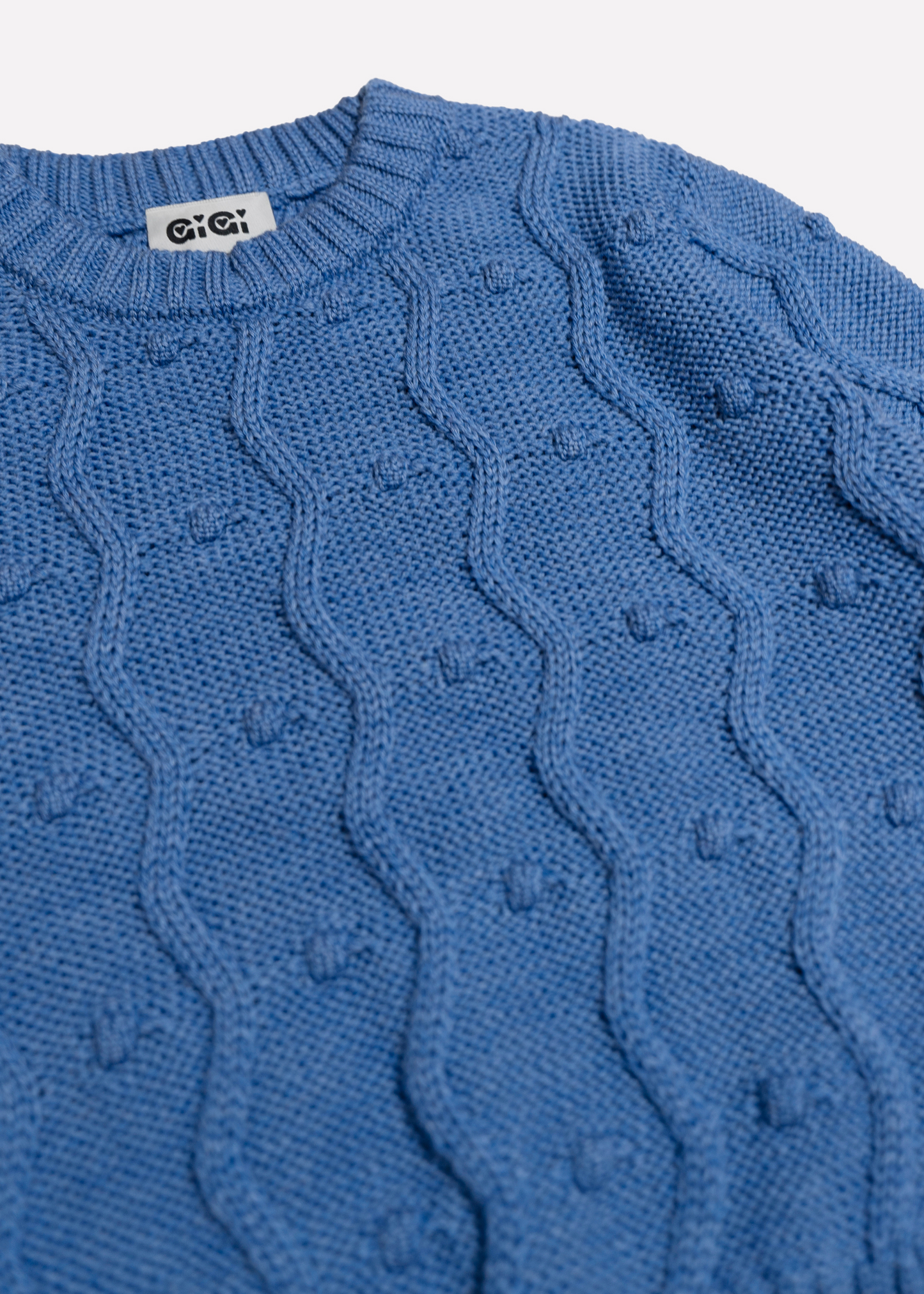 Pom pom sweater, blue