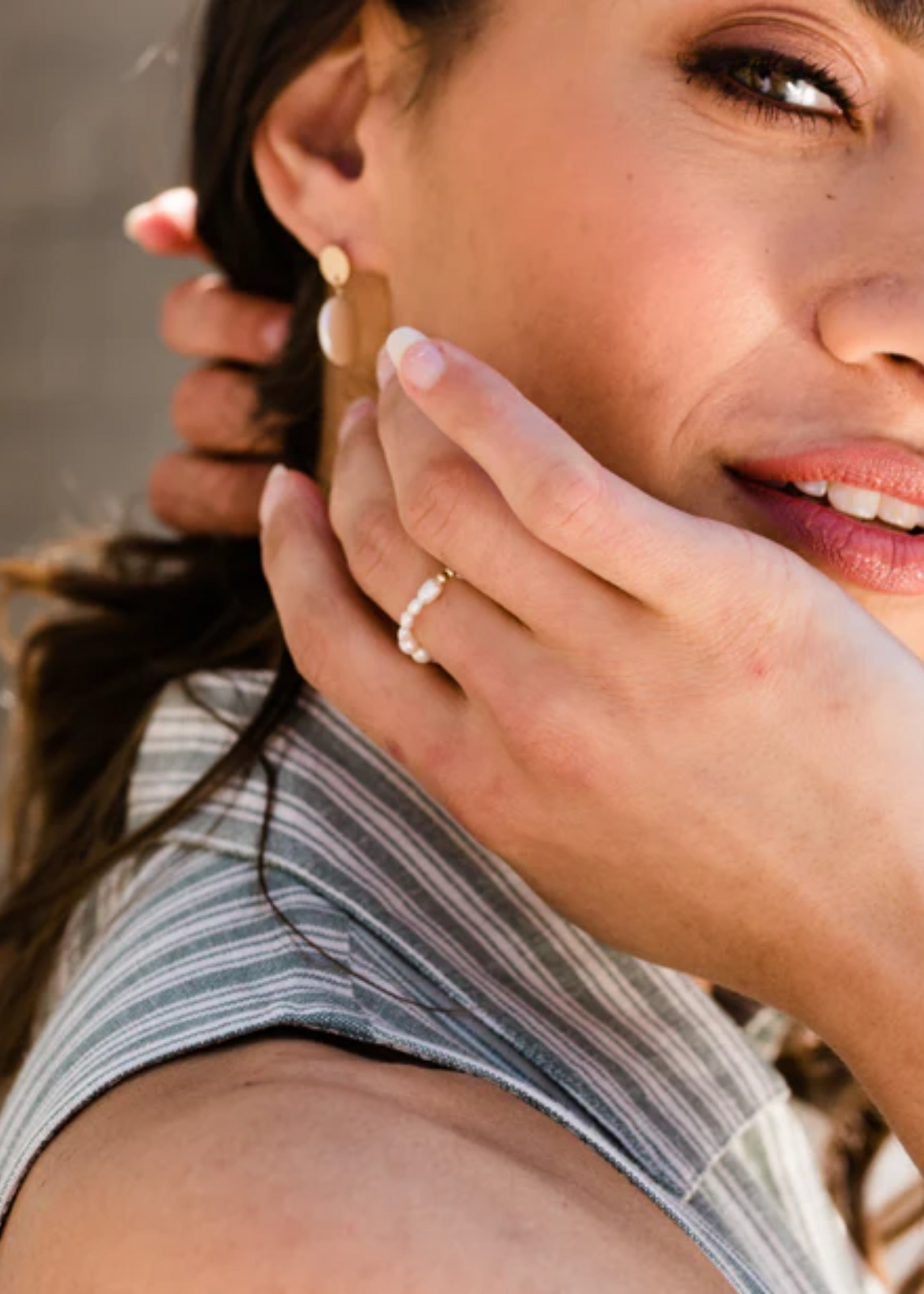 Pearl beaded ring