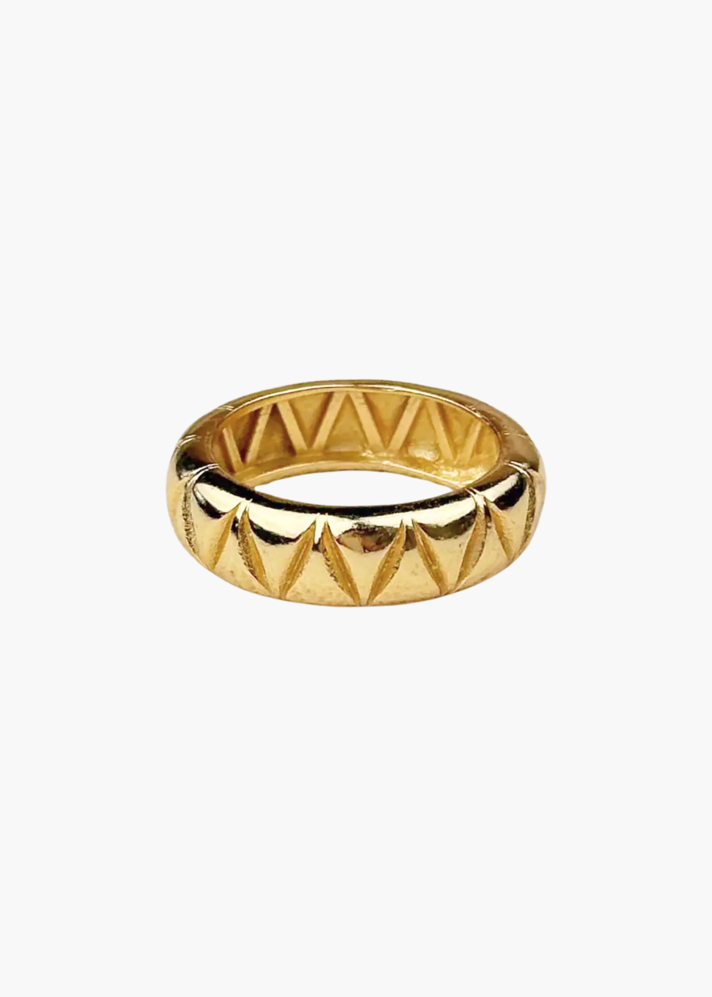 Diamond cut band ring