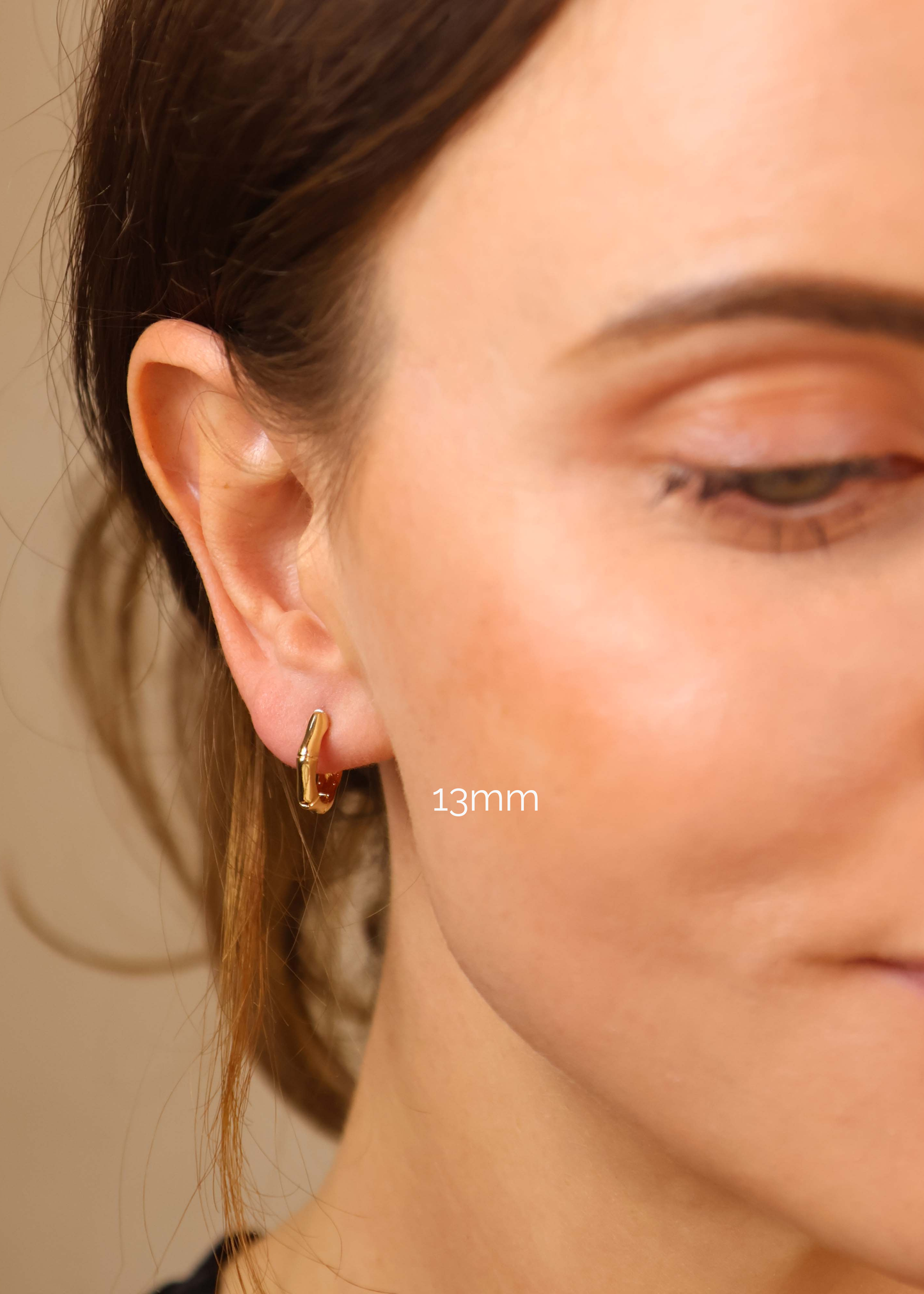Bamboo hoop earrings, 3 sizes