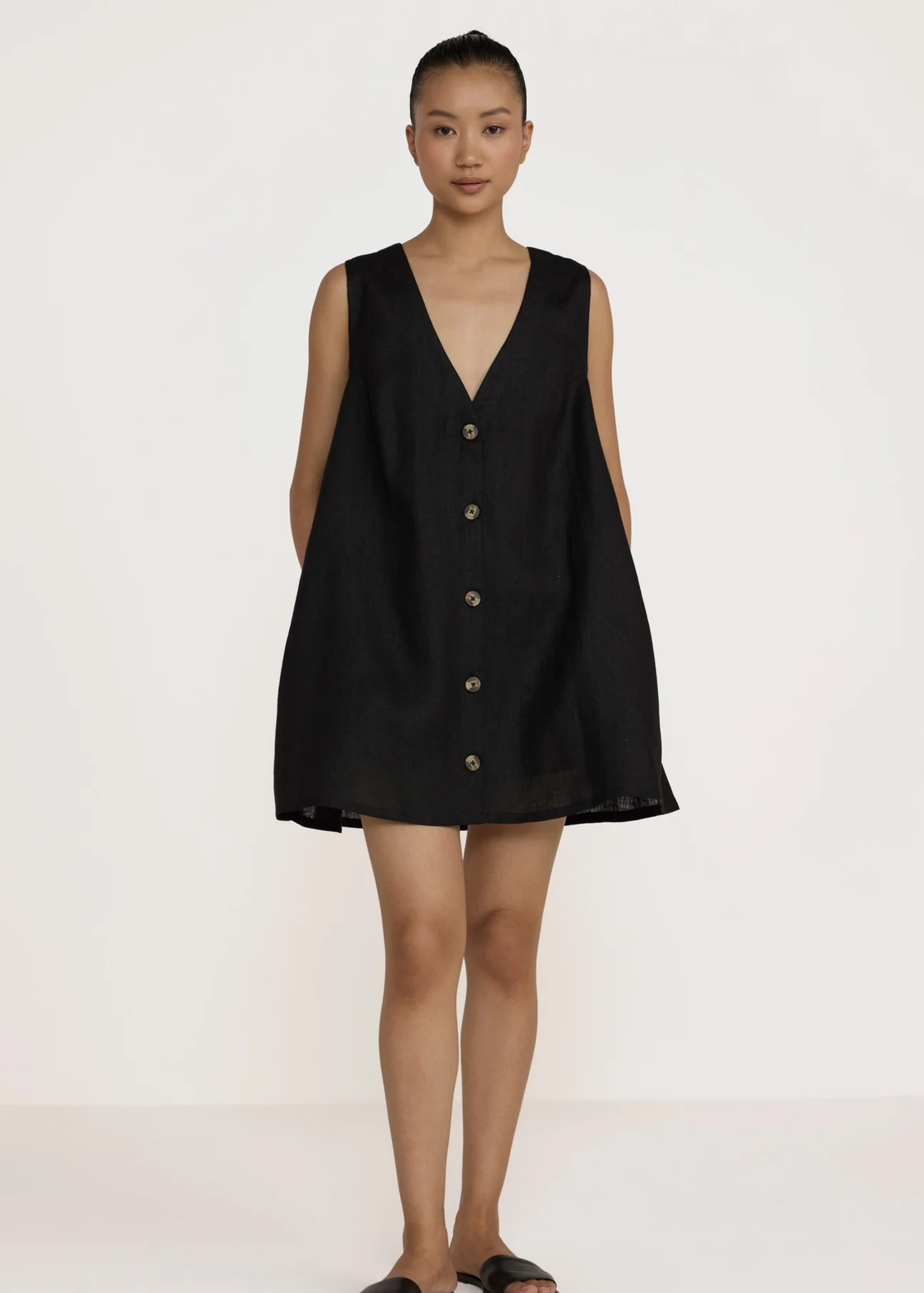 V-neck mini dress