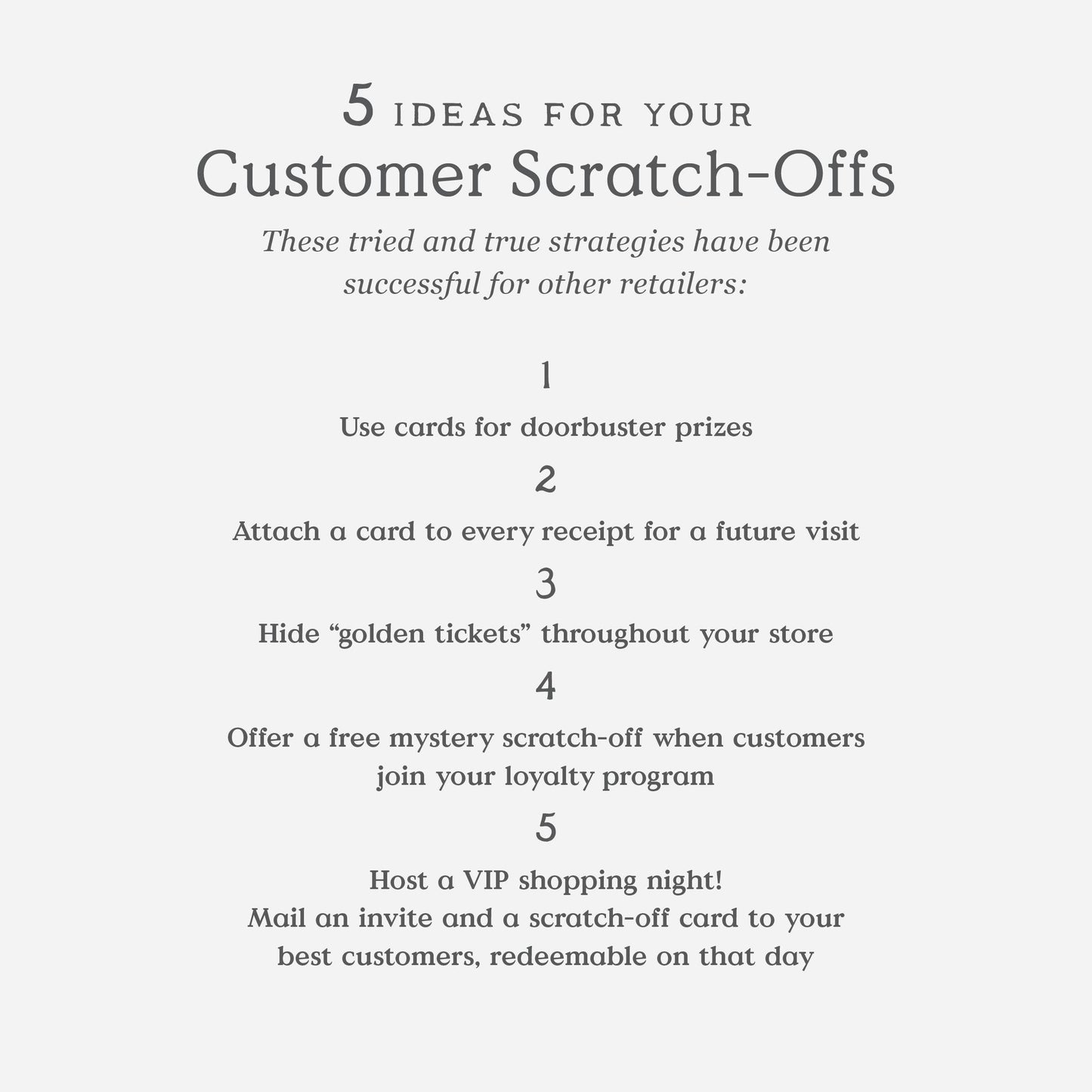 100 Customer Scratch-off Cards - Gingerbread House