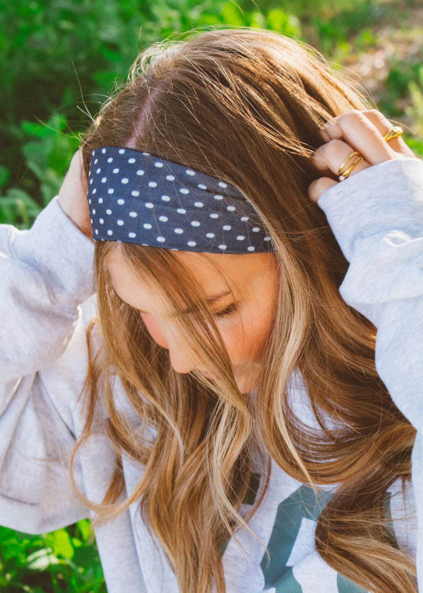 Dotted stretchy headband