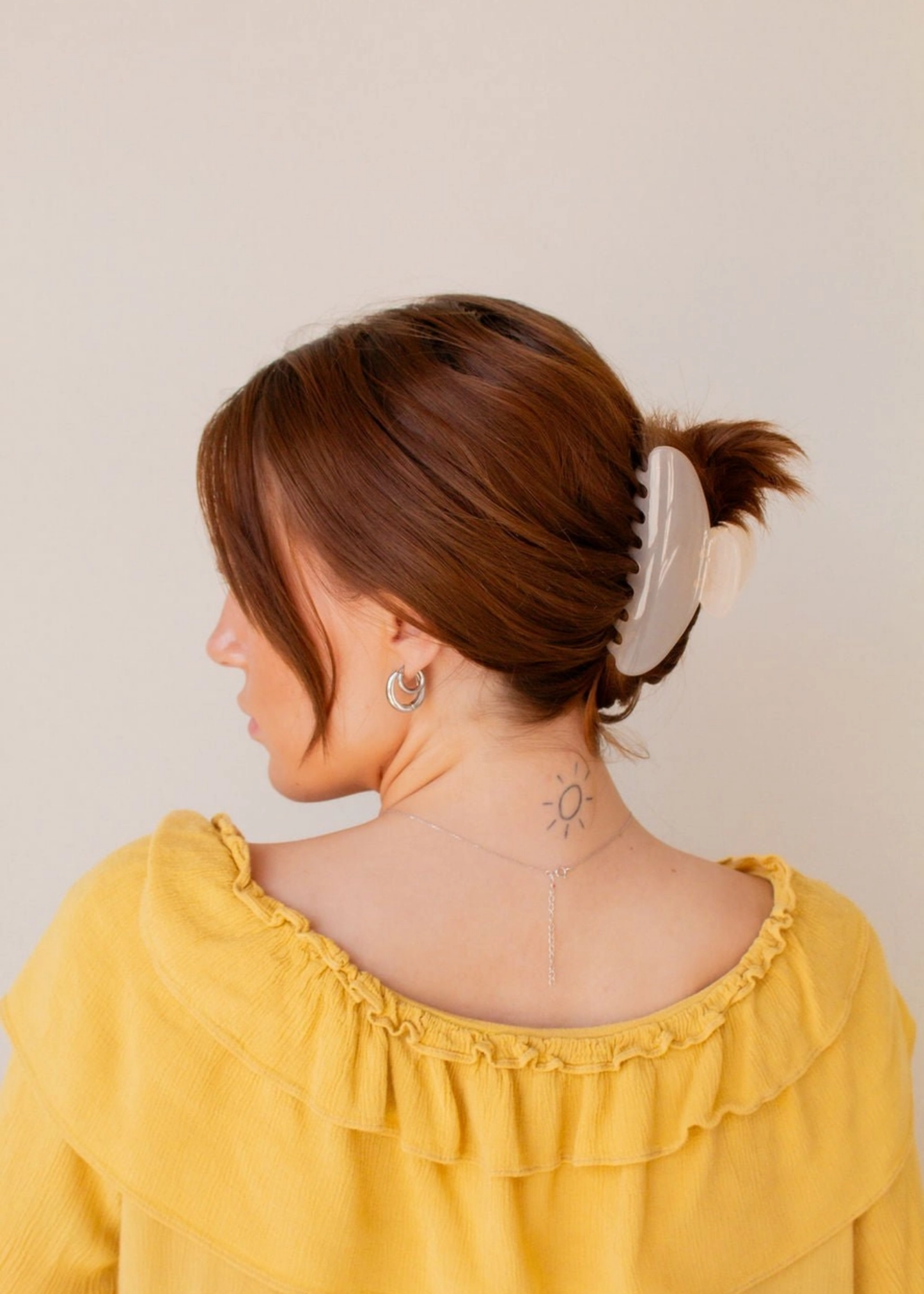 Jelly claw clip, cream