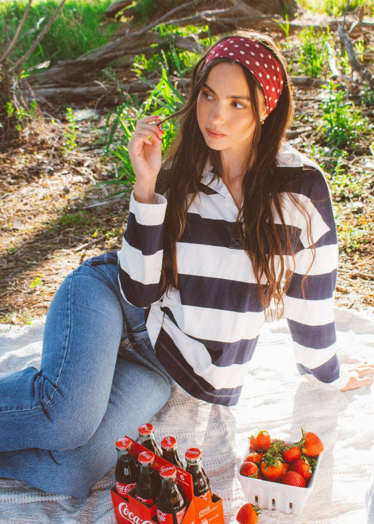 Dotted stretchy headband
