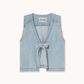 Striped denim vest