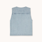 Striped denim vest