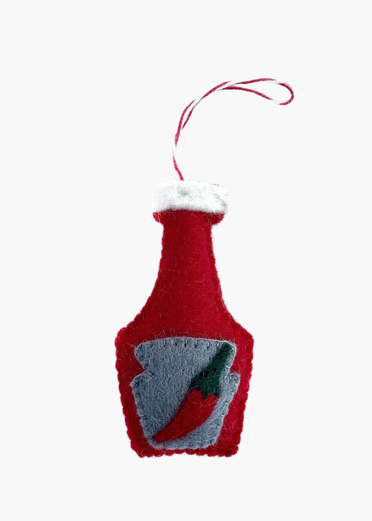 Hot sauce wool ornament