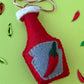 Hot sauce wool ornament