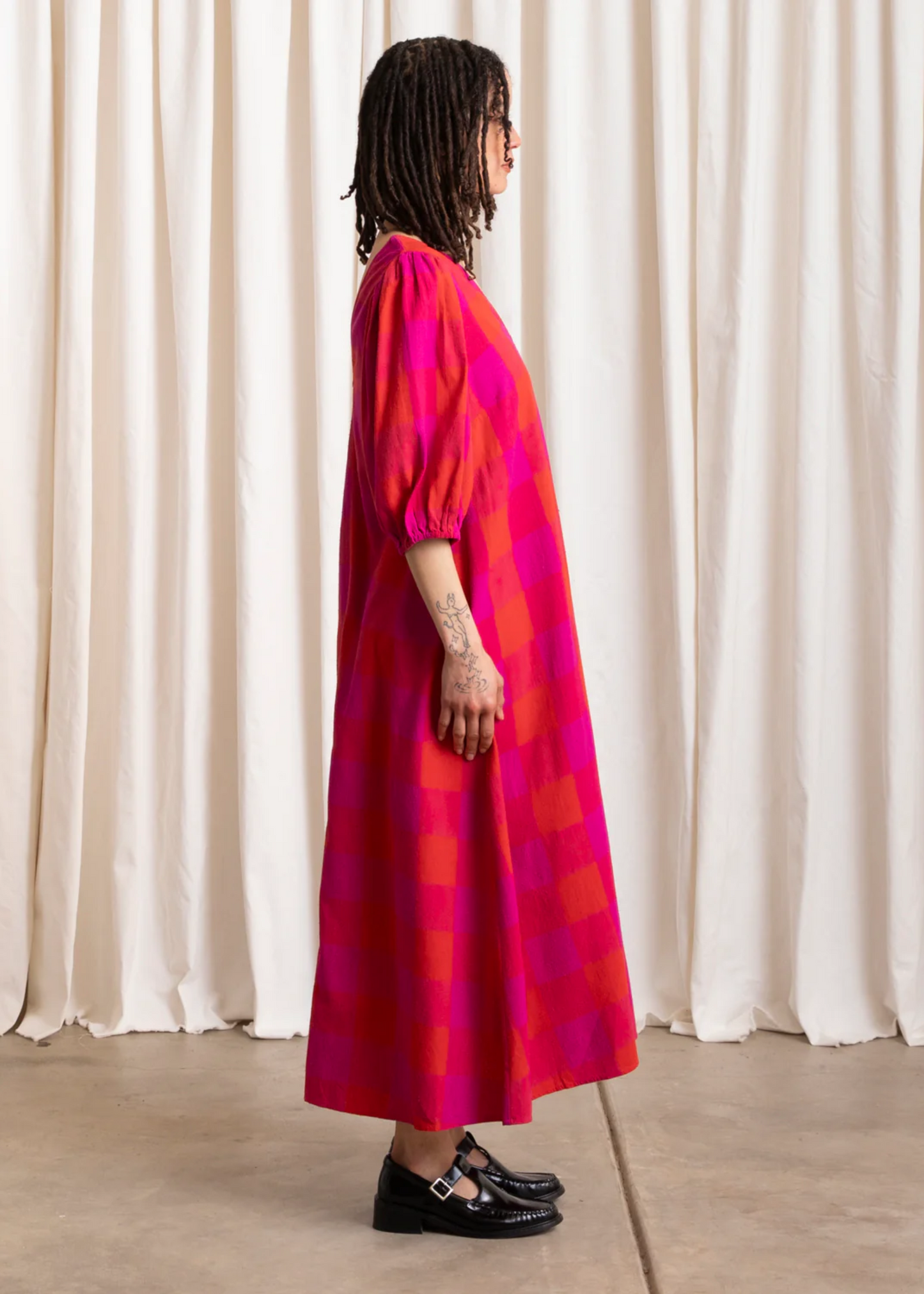 Double v-neck maxi dress