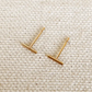 Petite bar stud earrings