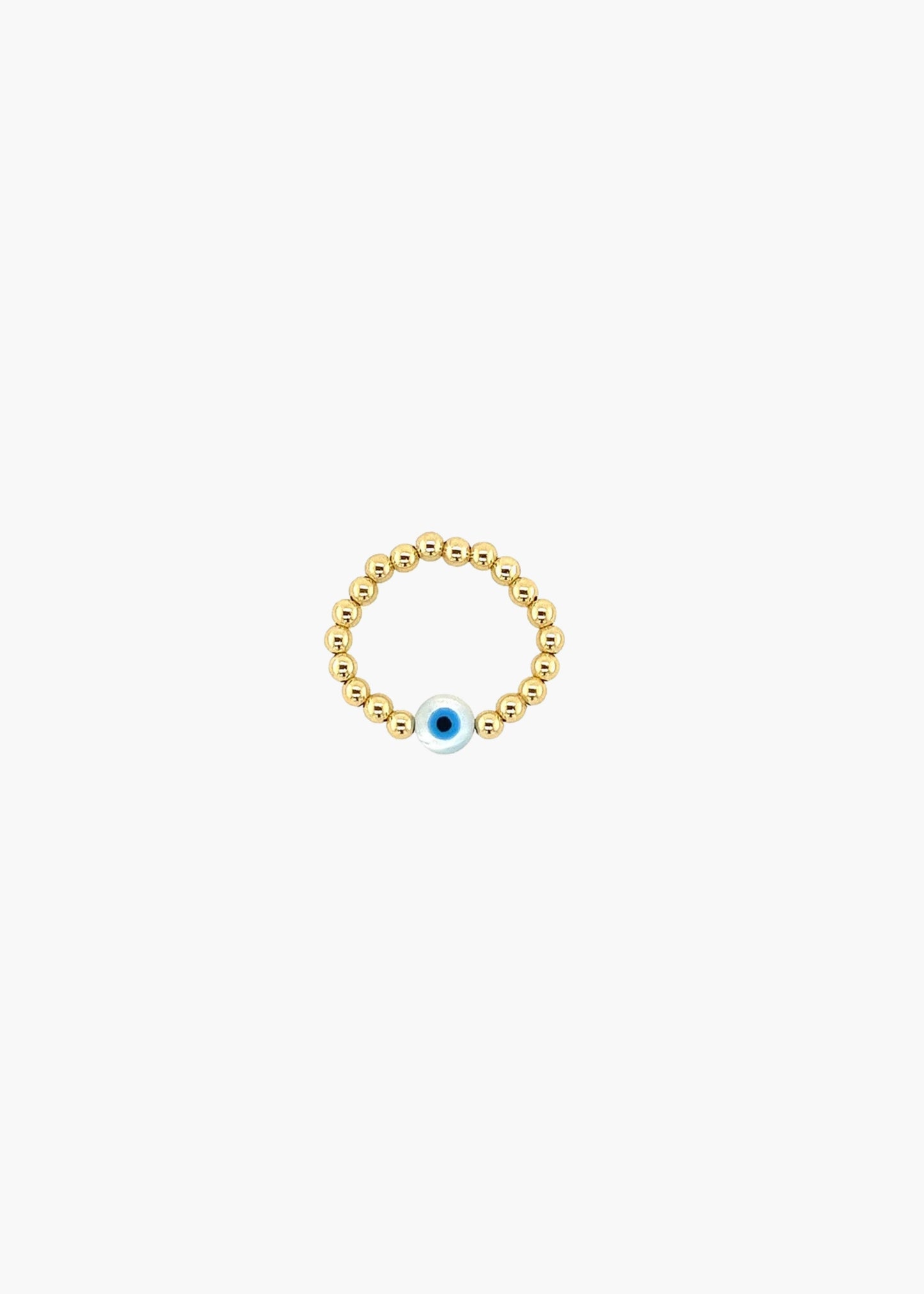 Gold evil eye ring