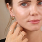Polished clicker hoop earrings