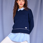 Laura charm sweater, navy