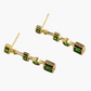 Emerald dangling earrings