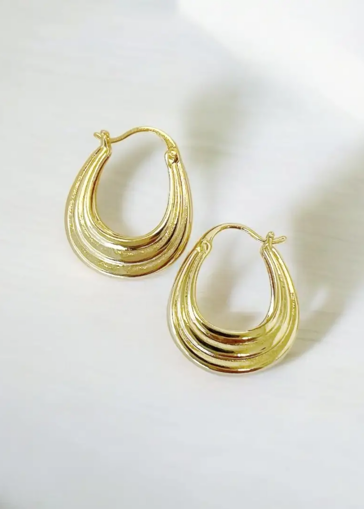 Claire hoop earrings, gold