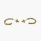 Thin line C hoop earrings