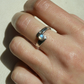 Silver moonstone ring
