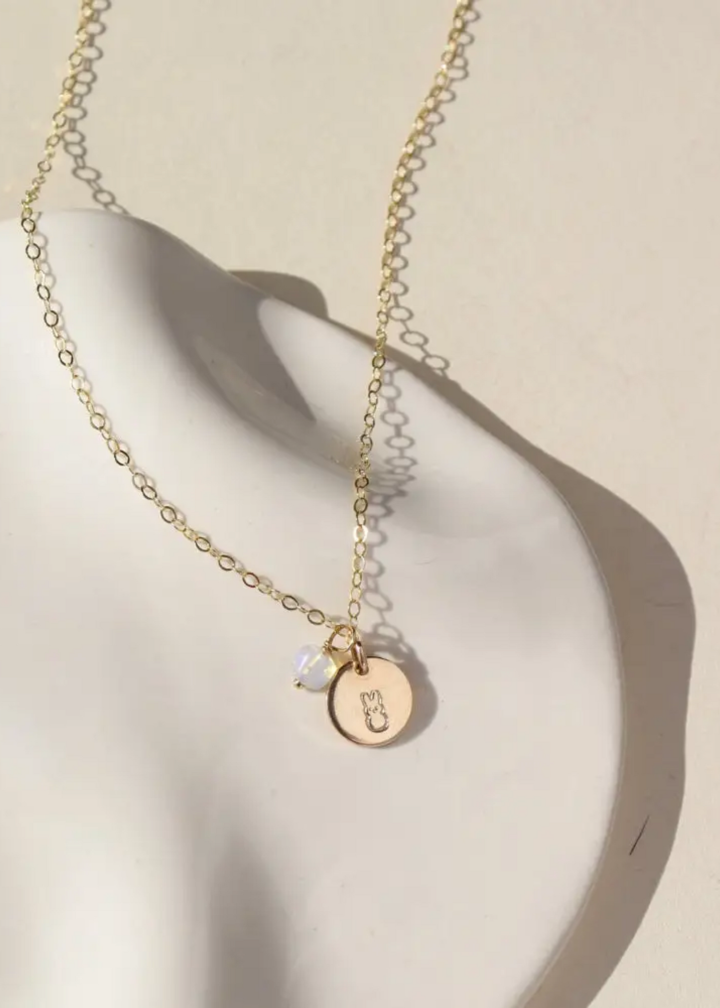 Little bunny opal necklace