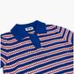 Stripe polo top, striped