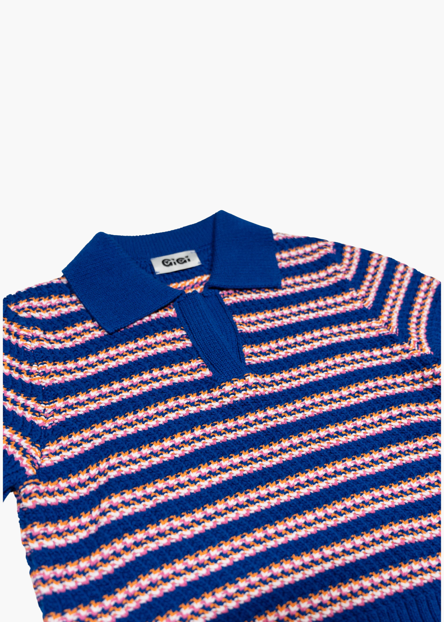 Stripe polo top, striped