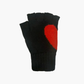 Heart gloves, black