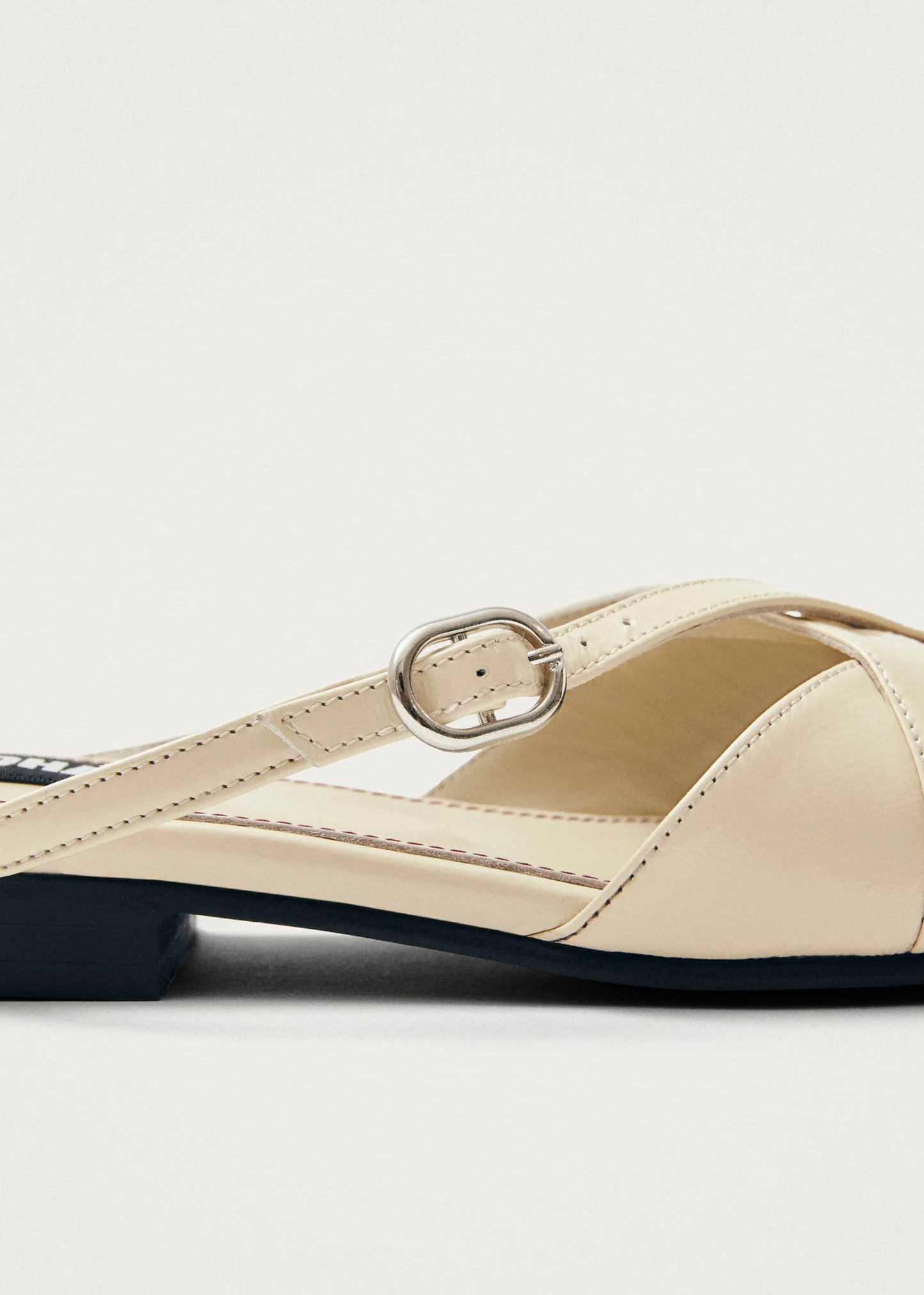 Adria leather mules, onix cream