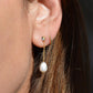 Moonstone pearl drop earrings
