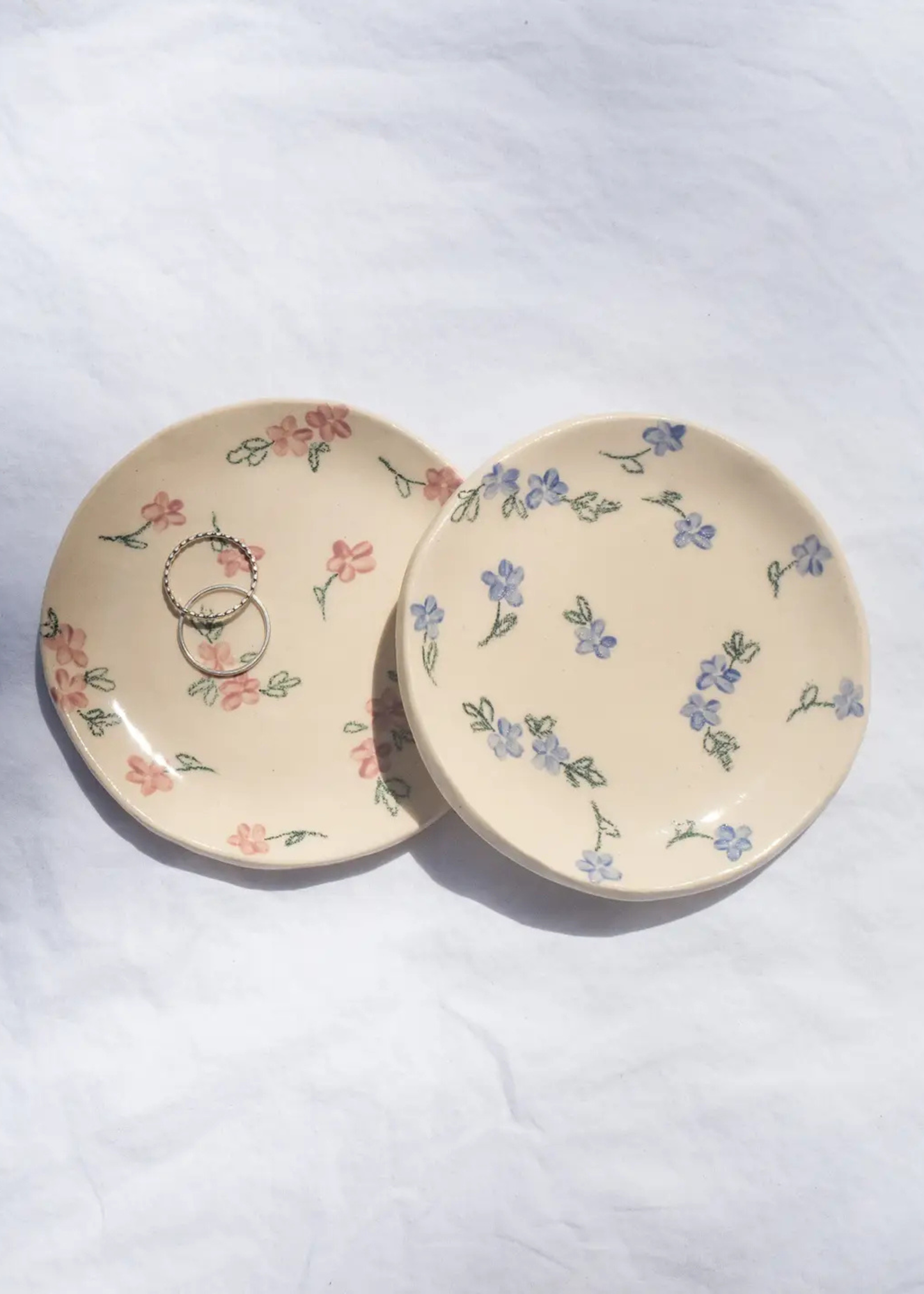 Wild flowers ring dish, rose