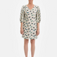 Linen puff sleeve with smocking