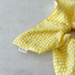 Mini gingham diamond scrunchy, yellow