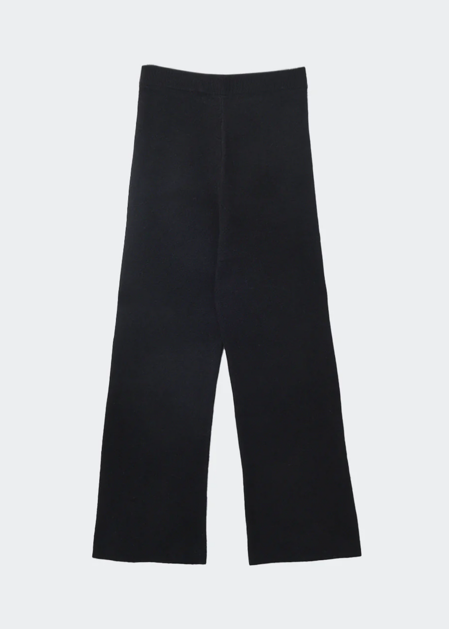 Cashmere straight fit pants, black