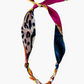 Rome knotted scarf heart charm necklace