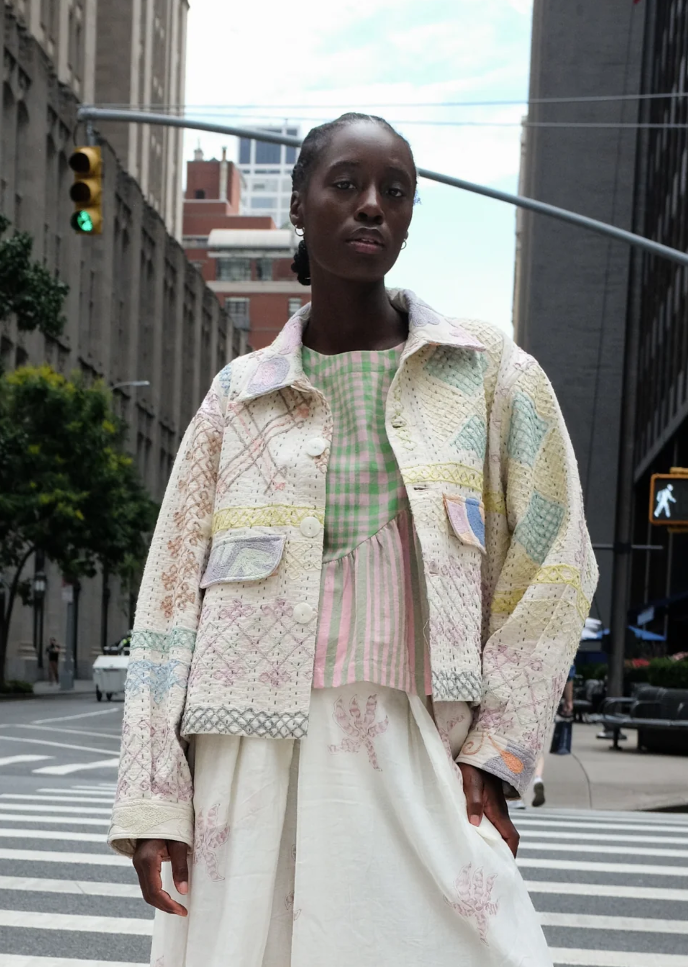 Astrid jacket, garden mosaic
