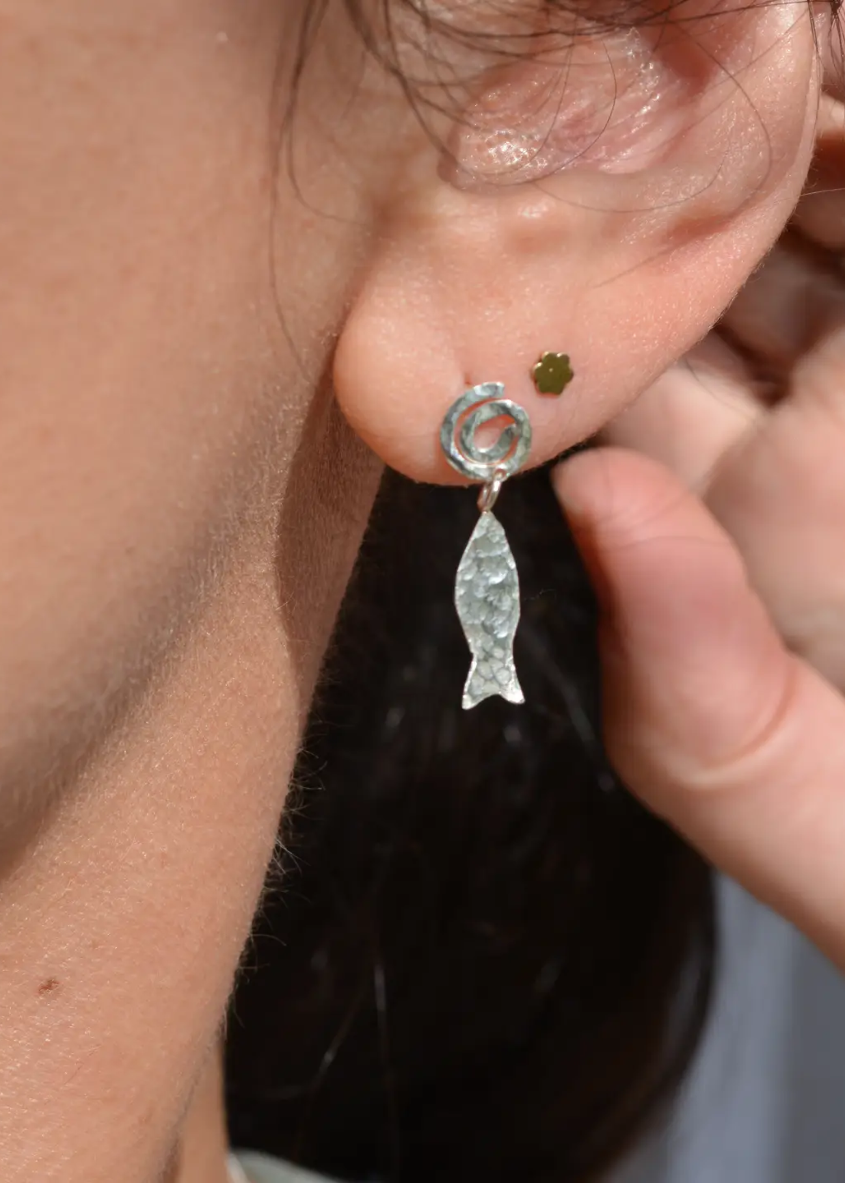 Fish dangle earrings