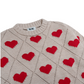 Love sweater, beige/red