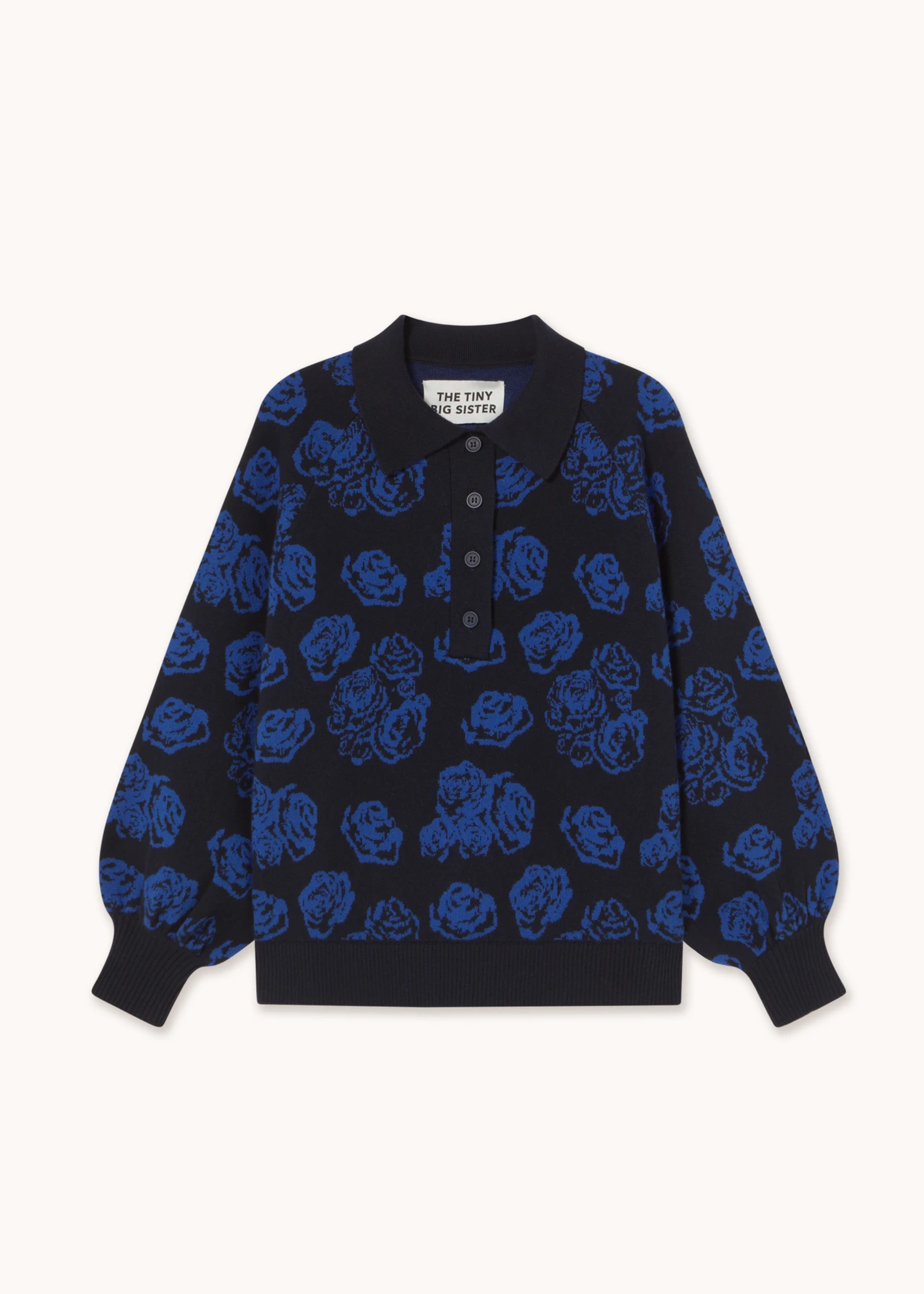 sullen JAREY ニットポロ　black&blue ours ローズ Roses polo sweater – Rue Saint Paul