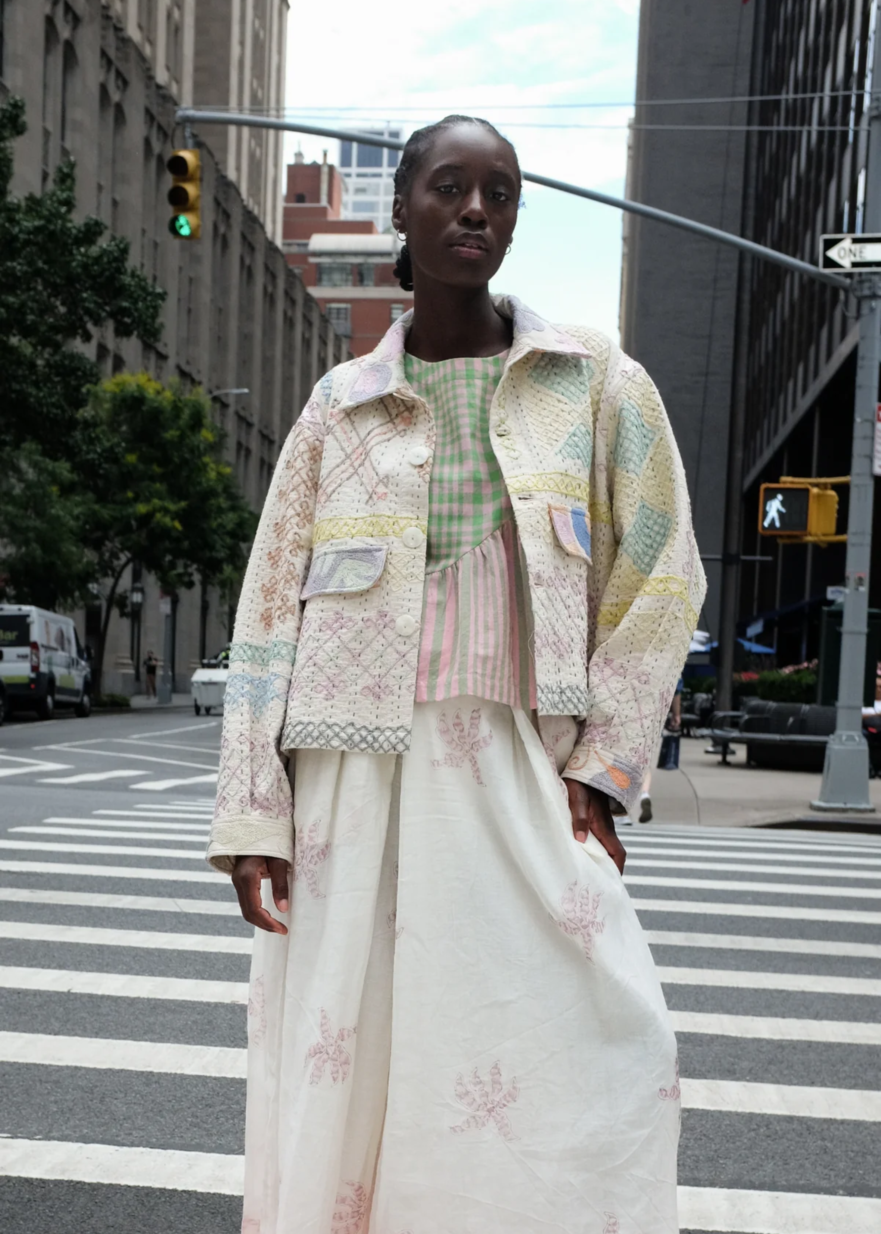 Astrid jacket, garden mosaic