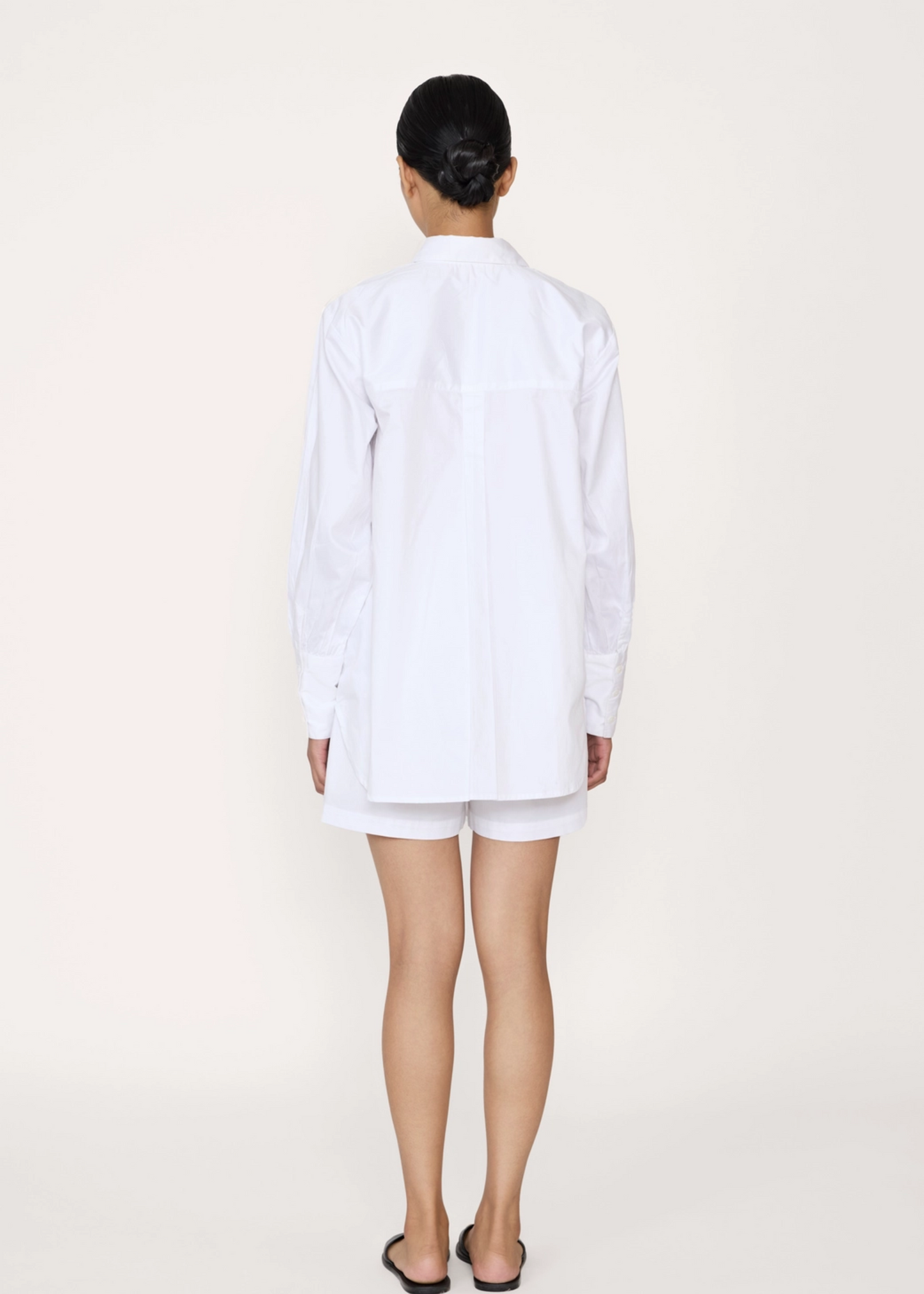 Drawstring short, white