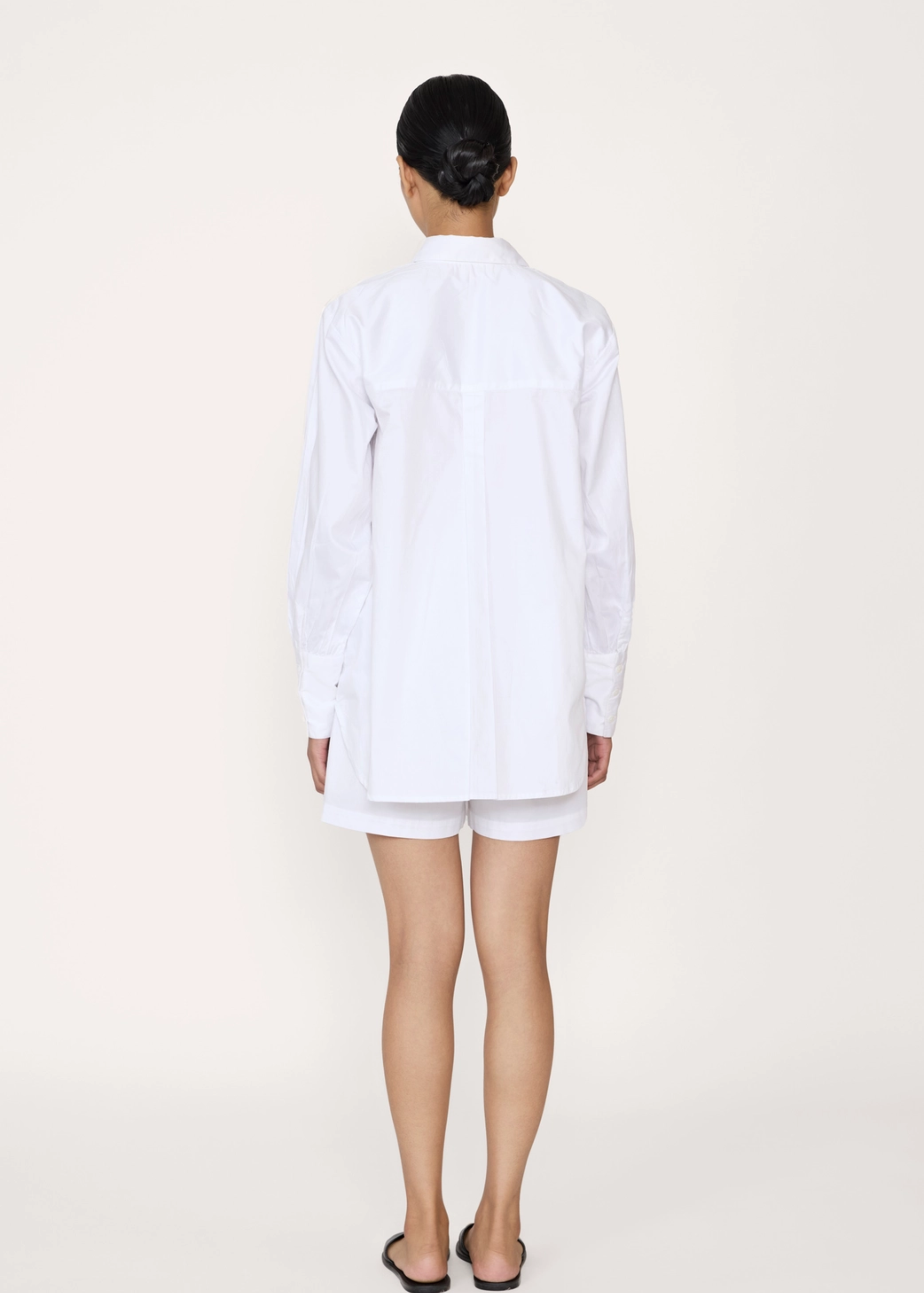 Drawstring short, white