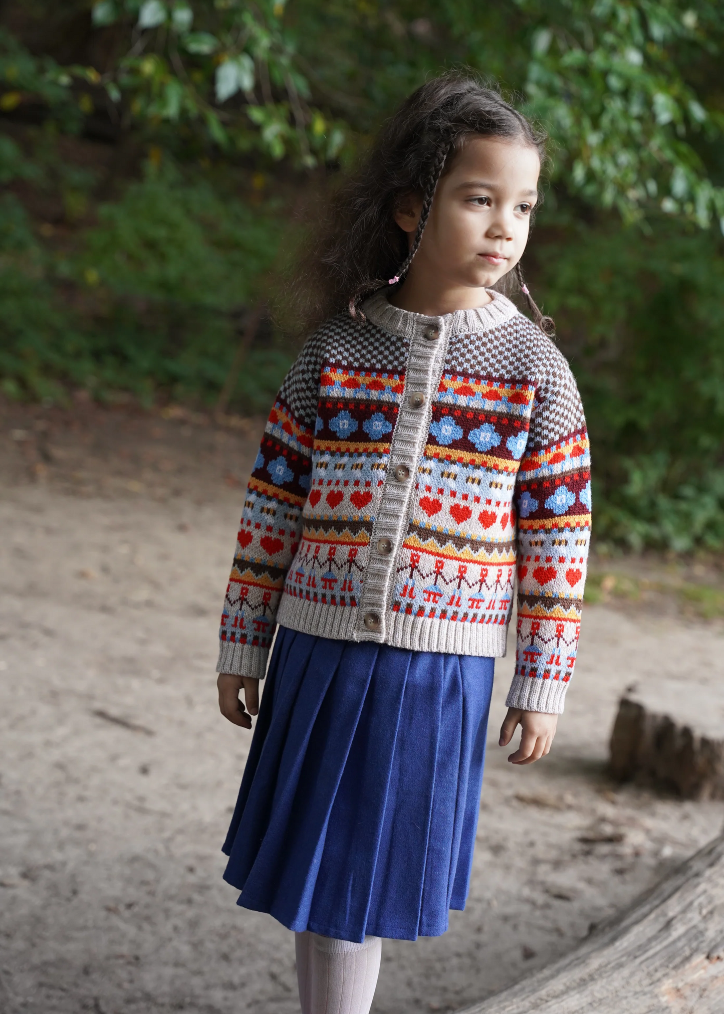 Kids bee garden cardigan