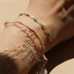 Emerald gemlink bracelet