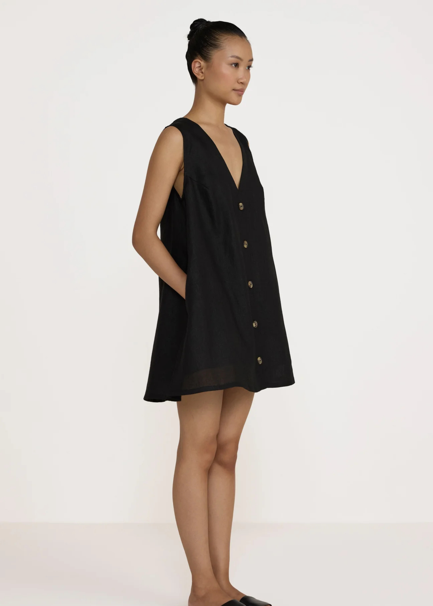 V-neck mini dress