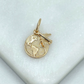 Airplane & Earth globe charm
