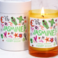 Jasmine wooden wick candle