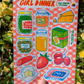 Girl dinner sticker sheet