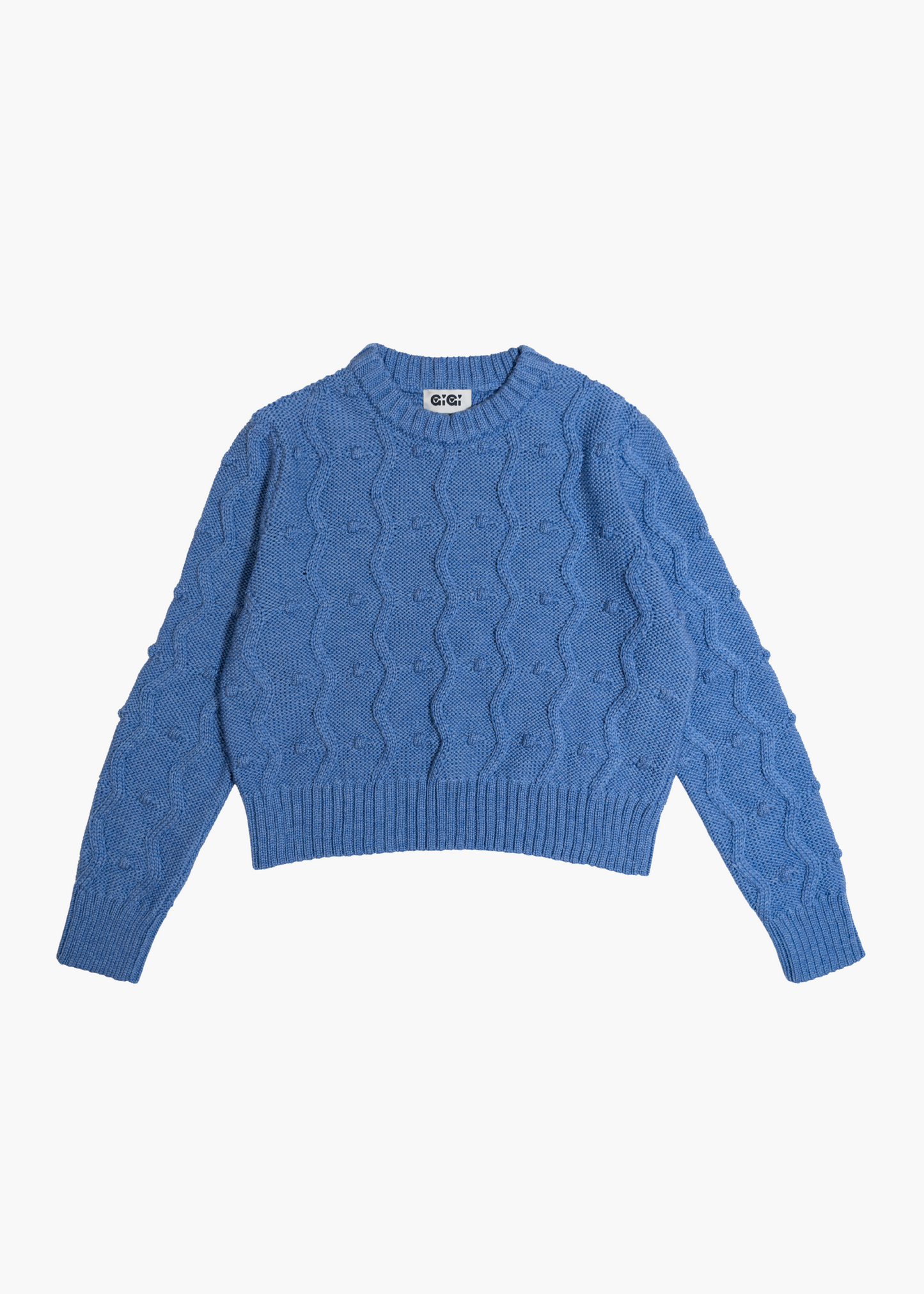 Pom pom sweater, blue