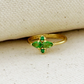 Vintage flower cubic zirconia ring